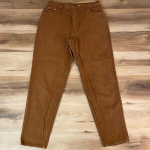 Vintage Levi's 551 Jeans Mens Medium 34 x 31 Brown Denim Loose Tapered Leg